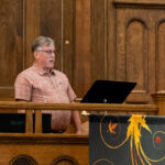 Baritone Dave Aberth singing at a concert in the Meetinghouse on October 4, 2026.