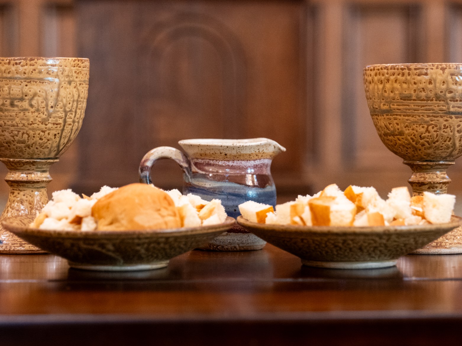 communion sunday setup