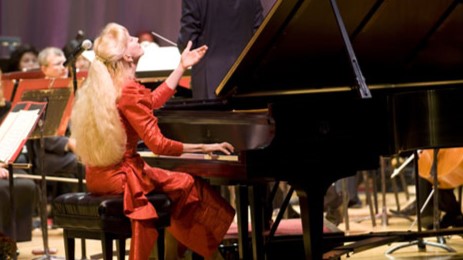 Dr. Teresa Walters at the piano
