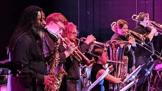 The UA Jazz Band at a performance.